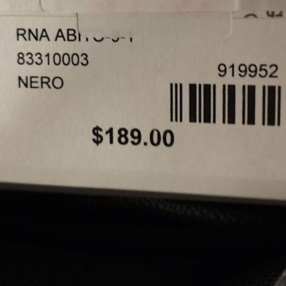 Rinascimento - Faux-leather Sheer Sleeves Little Black Dress (Made in Italy) - Picture 5 of 11